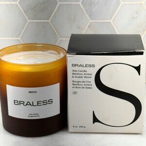 SIDIA - Braless Natural Candle (Bamboo, Amber, Guaiac Wood)|Luxury Clean Beauty